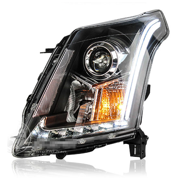 New arrival Cadillac SRX led head lights with double lens angel eyes